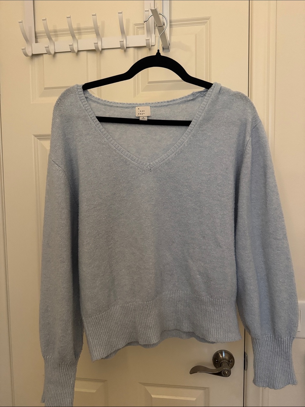 Target A New Day Light Blue V-Neck Women's Sweater